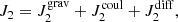 $$ \begin{aligned} J_2= J_2^\mathrm{grav} + J_2^\mathrm{coul} + J_2^\mathrm{diff}, \end{aligned} $$