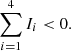 $$ \begin{aligned} \sum _{i=1}^4I_i < 0 .\end{aligned} $$