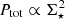 $ P_{\rm tot} \propto \Sigma_{\star}^2 $