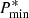 $ P_{\rm min}^* $