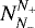$N_{N_-}^{N_&#x002B;}$