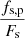 $ \frac{f_{\mathrm{s,p}}}{F_{\mathrm{s}}} $