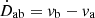 $ {{\dot D}_{\text{ab}}} = {v_{\text{b}}} - {v_{\text{a}}} $