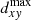 $ d_{x\mathit{y}}^{\mathrm{max}} $