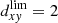 $ d^{\mathrm{lim}}_{x\mathit{y}} = 2 $