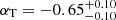 $ \alpha_{\mathrm{T}} = -0.65^{+0.10}_{-0.10} $