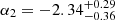 $ \alpha_2 = -2.34^{+0.29}_{-0.36} $