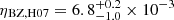 $ \eta_{\mathrm{BZ,H07}}=6.8^{+0.2}_{-1.0}\times 10^{-3} $