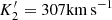 $ K_2^{\prime}=307 {\rm km\,s}^{-1} $