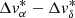 $ \Delta v_{\alpha}^{*}-\Delta v_{\delta}^{*} $