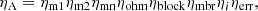 $$ \begin{aligned} \eta _{\rm A} = \eta _{\rm m1} \eta _{\rm m2} \eta _{\rm mn} \eta _{\rm ohm} \eta _{\rm block} \eta _{\rm mbr} \eta _{i} \eta _{\rm err}, \end{aligned} $$