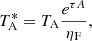 $$ \begin{aligned} T_{\rm A}^* = T_{\rm A} \frac{e^{\tau A}}{\eta _{\rm F}}, \end{aligned} $$