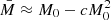 $ \bar{M} \approx M_0-cM^2_0 $