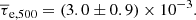 $$ \begin{aligned} \overline{\tau }_{\rm e,500} = (3.0 \pm 0.9) \times 10^{-3}. \end{aligned} $$