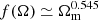 $ f(\Omega) \simeq \Omega_{\mathrm{m}}^{0.545} $