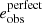 $ e_{\mathrm{obs}}^{\mathrm{perfect}} $