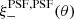$ \xi_-^{\rm PSF, PSF}(\theta) $