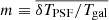 $ m \equiv \overline{\delta T_{\mathrm{PSF}}/T_{\mathrm{gal}}} $