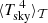 $ \langle T_{\mathrm{sky}}^{\;4}\rangle_\mathcal{T} $