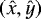$(\hat{x}, \hat{y})$