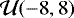 $\mathcal{U}({-8,8})$