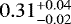 $0.31_{-0.02}^{&#x002B;0.04}$