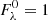 $ F_{\lambda}^0 = 1 $