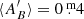 $ \langle A^{\prime}_{B}\rangle = 0{{\overset{\text{ m}}{.}}}4 $