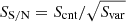 $ S_{\mathrm{S/N}} = S_{\mathrm{cnt}} / \sqrt{S_{\mathrm{var}}} $
