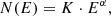 $$ \begin{aligned} N(E) = K \cdot E^{\alpha }, \end{aligned} $$