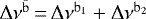$\Delta \nu^{{\bar{\mathrm{b}}}}\,{=}\,\Delta \nu^{\mathrm{b}_1}&#x002B;\Delta \nu^{\mathrm{b}_2}$