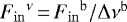 ${{F}_{\mathrm{in}}}^{\nu}\,{=}\,{{F}_{\mathrm{in}}}^{{\mathrm{b}}}/\Delta \nu ^{{\mathrm{b}}}$
