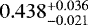 $0.438^{&#x002B;0.036}_{-0.021}$