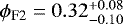 $\phi_{\textrm{F2}} = 0.32^{&#x002B;0.08}_{-0.10}$