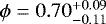 $\phi = 0.70^{&#x002B;0.09}_{-0.11}$