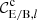 $ \mathcal{C}^{\mathrm{c}}_{\mathrm{E/B},l} $