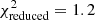 $ \chi^2_{\rm reduced} = 1.2 $