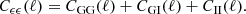 $$ \begin{aligned} {C_{\epsilon \epsilon }}(\ell ) = C_{\rm GG}(\ell ) + C_{\rm GI}(\ell ) + C_{\rm II}(\ell ). \end{aligned} $$
