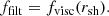 $$ \begin{aligned}&f_{\rm filt} = f_{\rm visc}(r_{\rm sh}). \end{aligned} $$