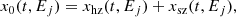 $$ \begin{aligned} x_{\rm 0}(t,E_{j}) = x_{\rm hz}(t,E_{j}) + x_{\rm sz}(t,E_{j}), \end{aligned} $$