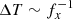 $ \Delta T\sim f_x^{-1} $