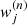 $ w^{(n)}_j $