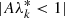 $ {\rm{|}}A\lambda _k^* < 1| $