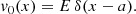$$ \begin{aligned} { v}_0(x) = E\,\delta (x-a). \end{aligned} $$