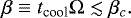 \begin{equation*}\beta \equiv t_{\textrm{cool}} \Omega \lesssim \beta_c. \end{equation*}