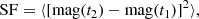 $$ \begin{aligned} \mathrm{SF}=\langle [\mathrm{mag}(t_2)-\mathrm{mag}(t_1)]^2\rangle , \end{aligned} $$