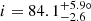 $ i = 84.1^{+5.9\circ}_{-2.6} $