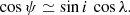 $$ \begin{aligned} \cos \psi \simeq \sin i \, \cos \lambda . \end{aligned} $$