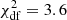 $ \chi^2_{\rm df}=3.6 $