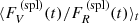 $ \langle F^{\,\rm (spl)}_V(t)/F^{\,\rm (spl)}_R(t)\rangle_t $